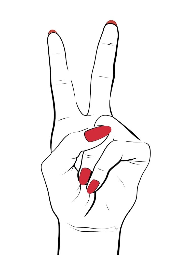 Victory Woman Hand