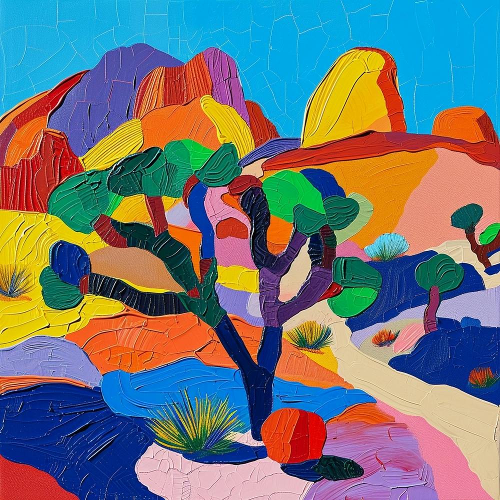 Colourful Abstract Joshua Tree National Park Usa 3