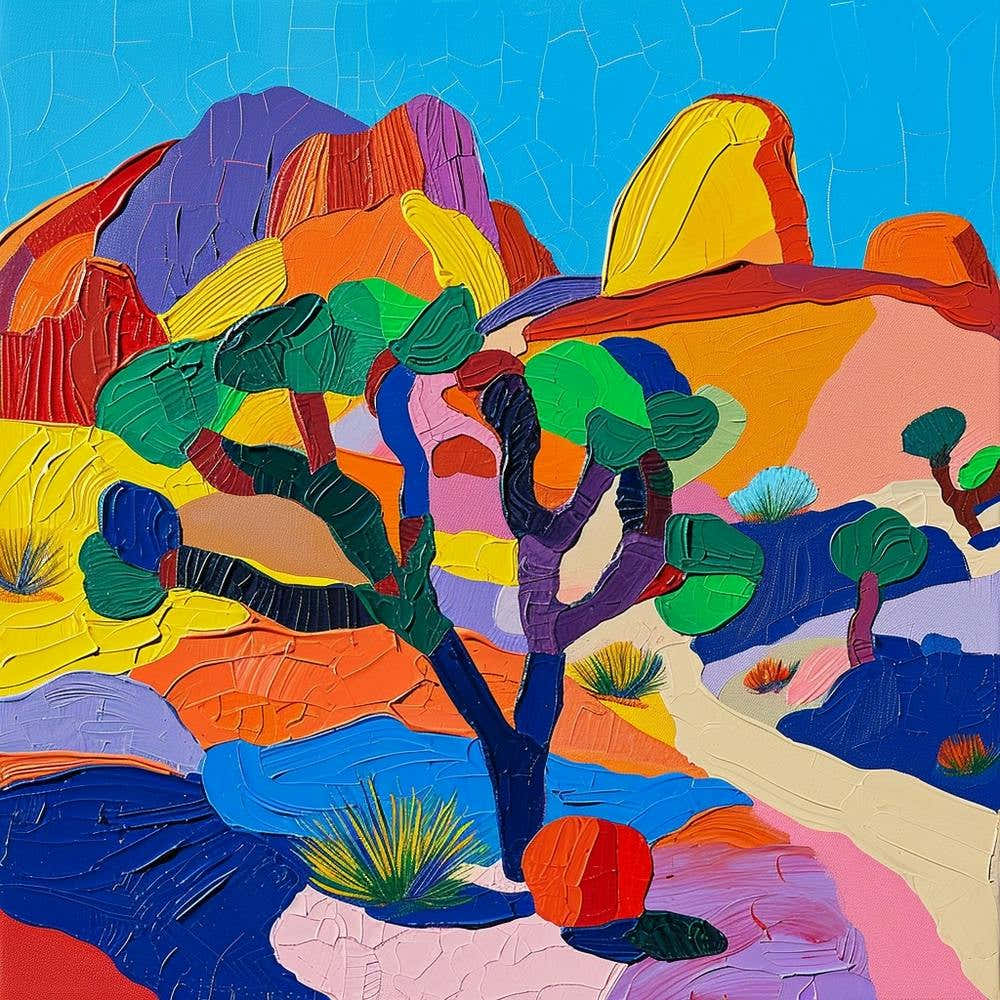 Colourful Abstract Joshua Tree National Park Usa 3