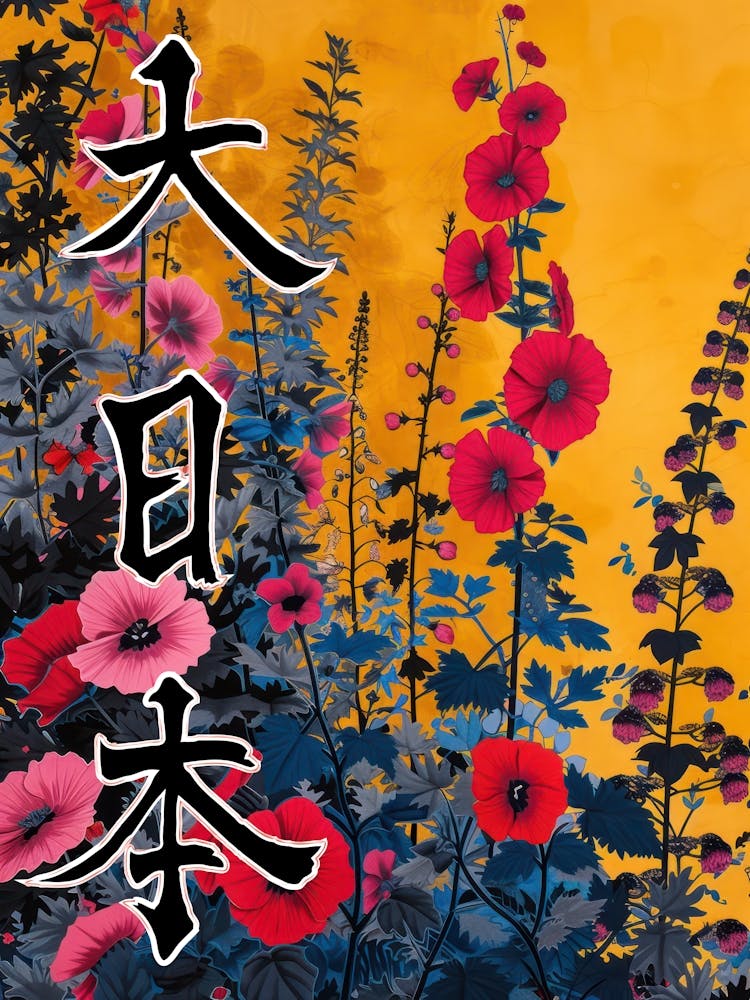 Great Japan Hokusai Poster Japanese Flowers 17