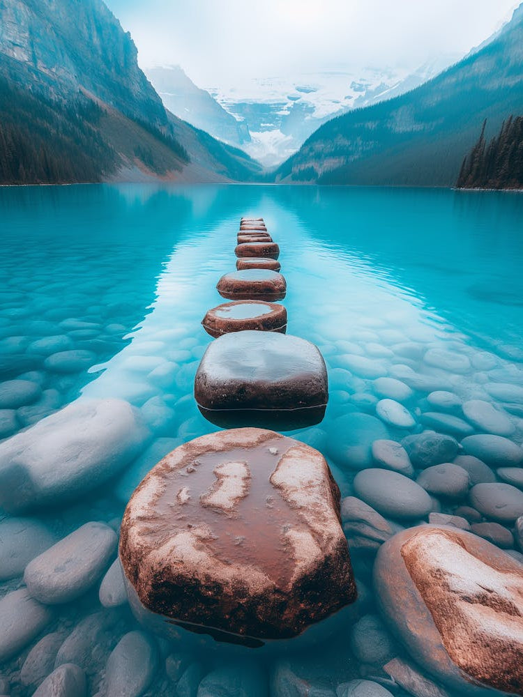 Stepping Stones In The Water