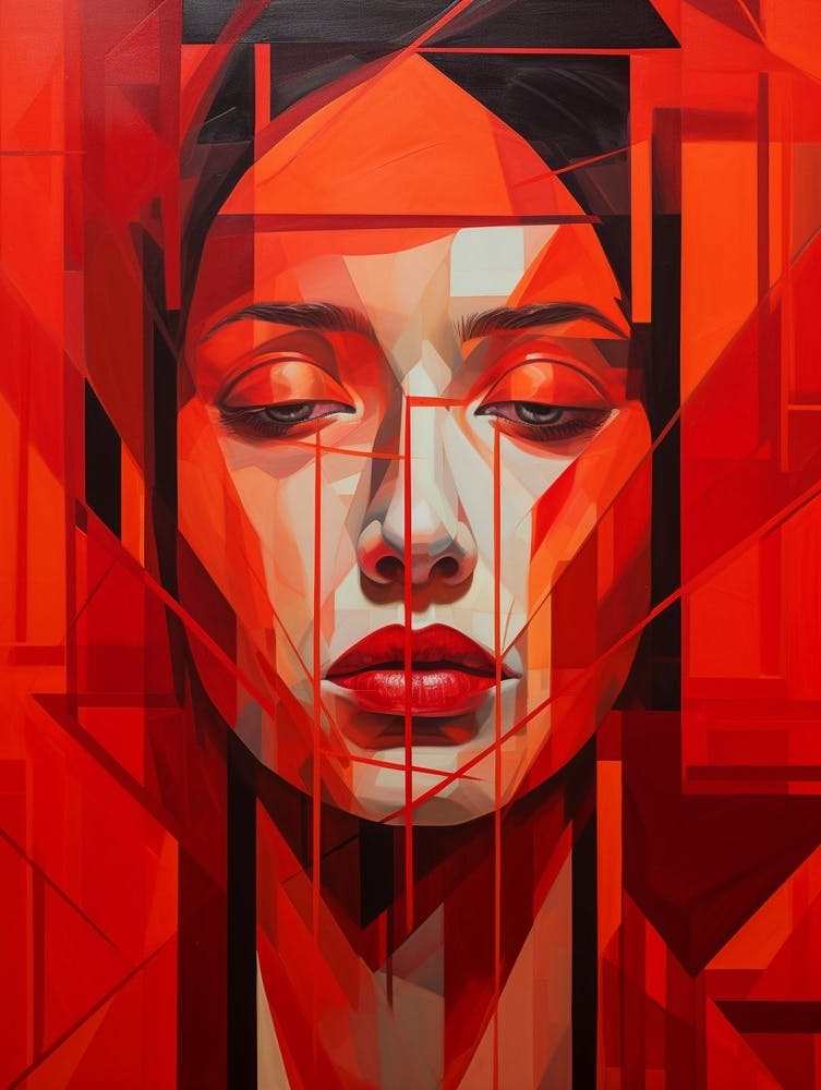 Abstract Geometric Lady Portrait 6