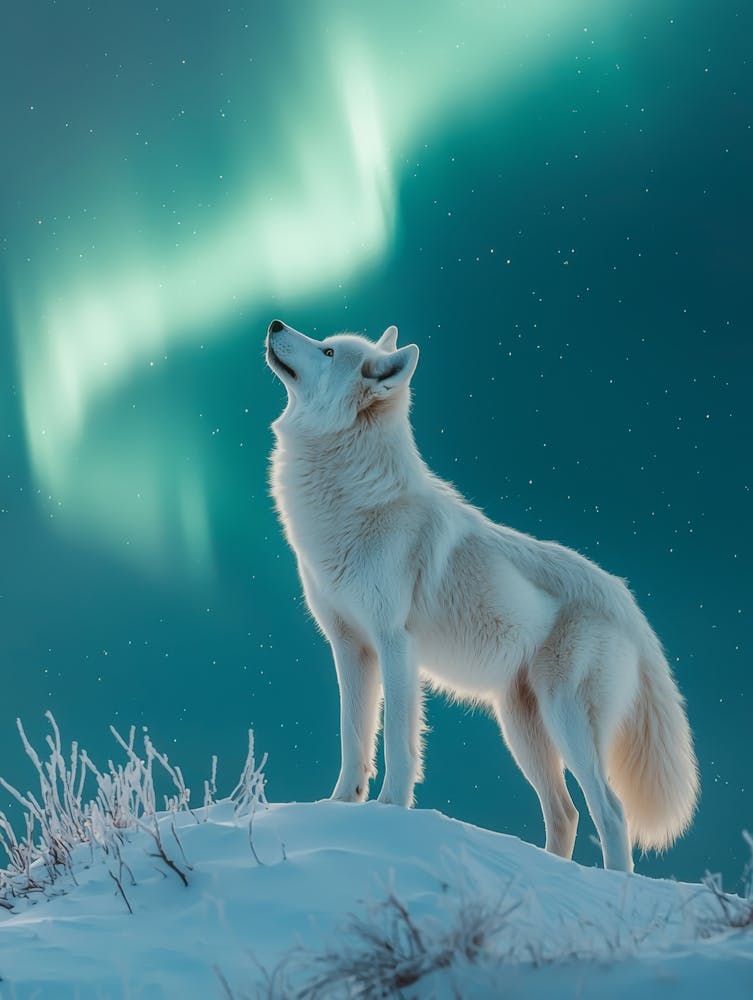 Howling Wolf. Generated with AI.