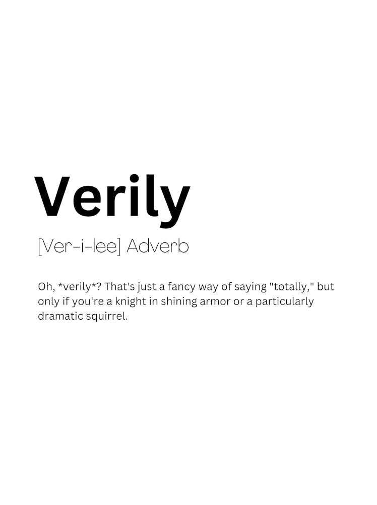 Verily Definition Meaning