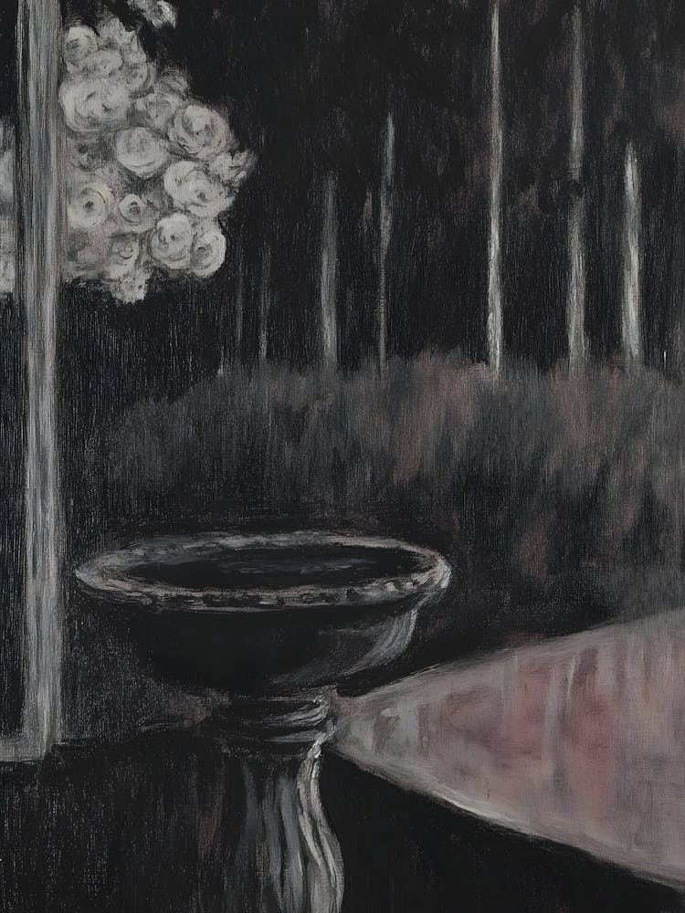 Dark Gothic Birdbath