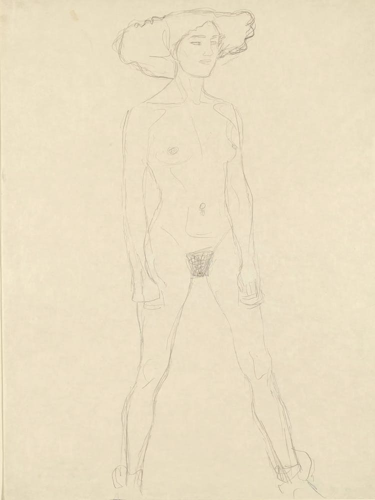 Standing Female Nude, Gustav Klimt