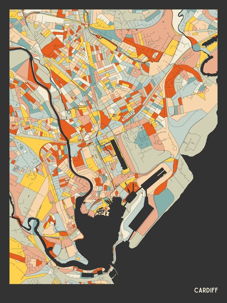 Cardiff Wales Map