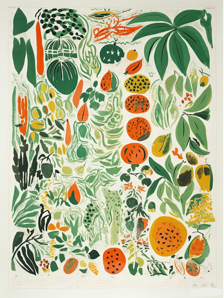 Papaya Fruit Drawing 1