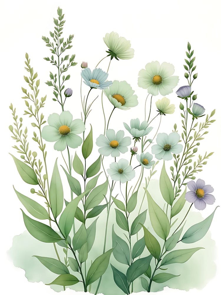 Minimal Sage Green Nature Strokes