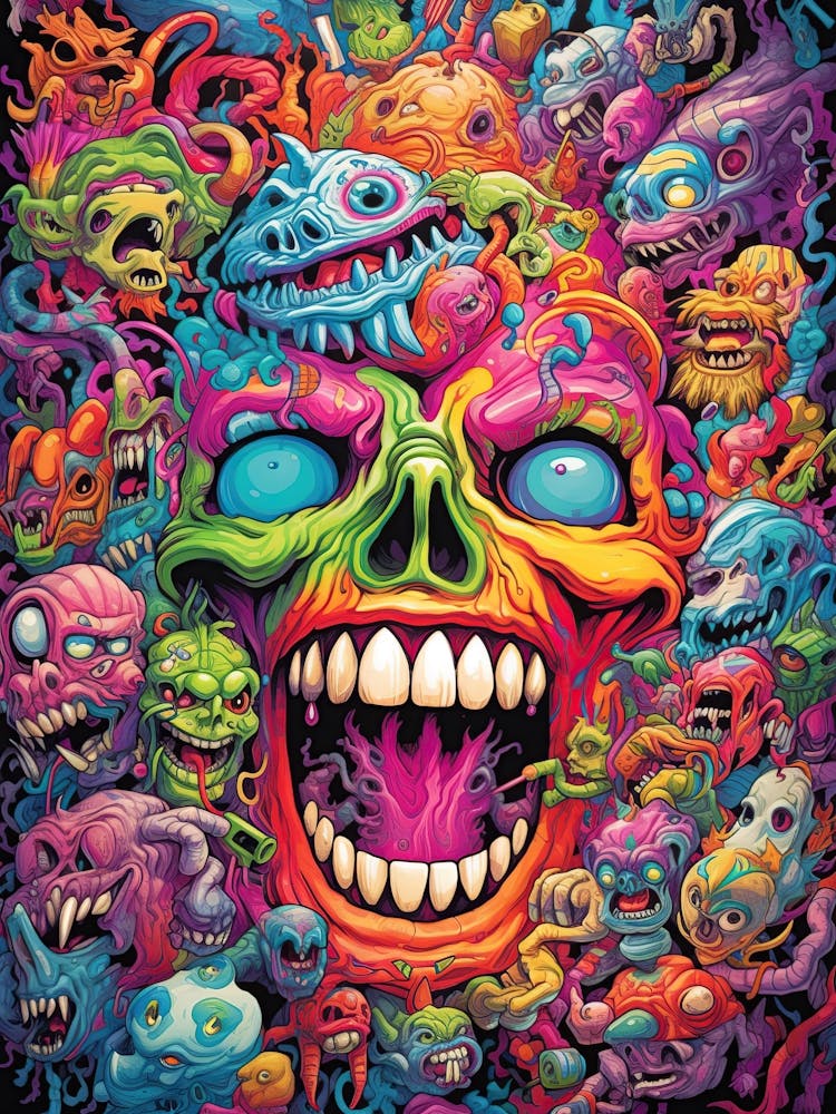 Psychedelic Skull 10