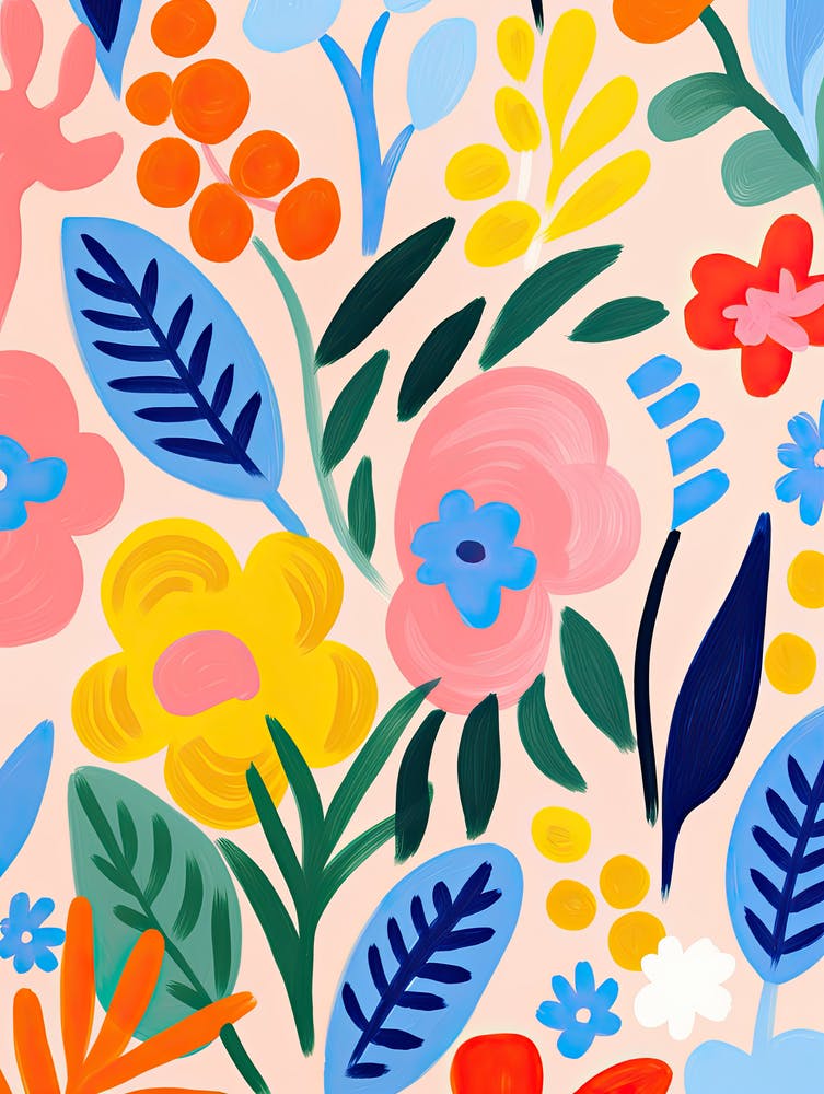 Flowers 16, Matisse style, Floral