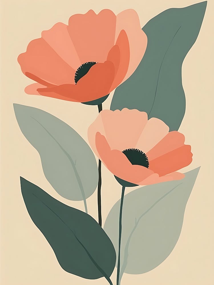 Earthy Pastel Floral Wall Accent