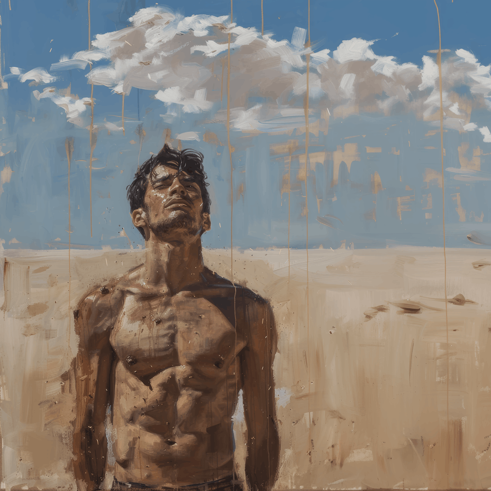 Man in Desert - S