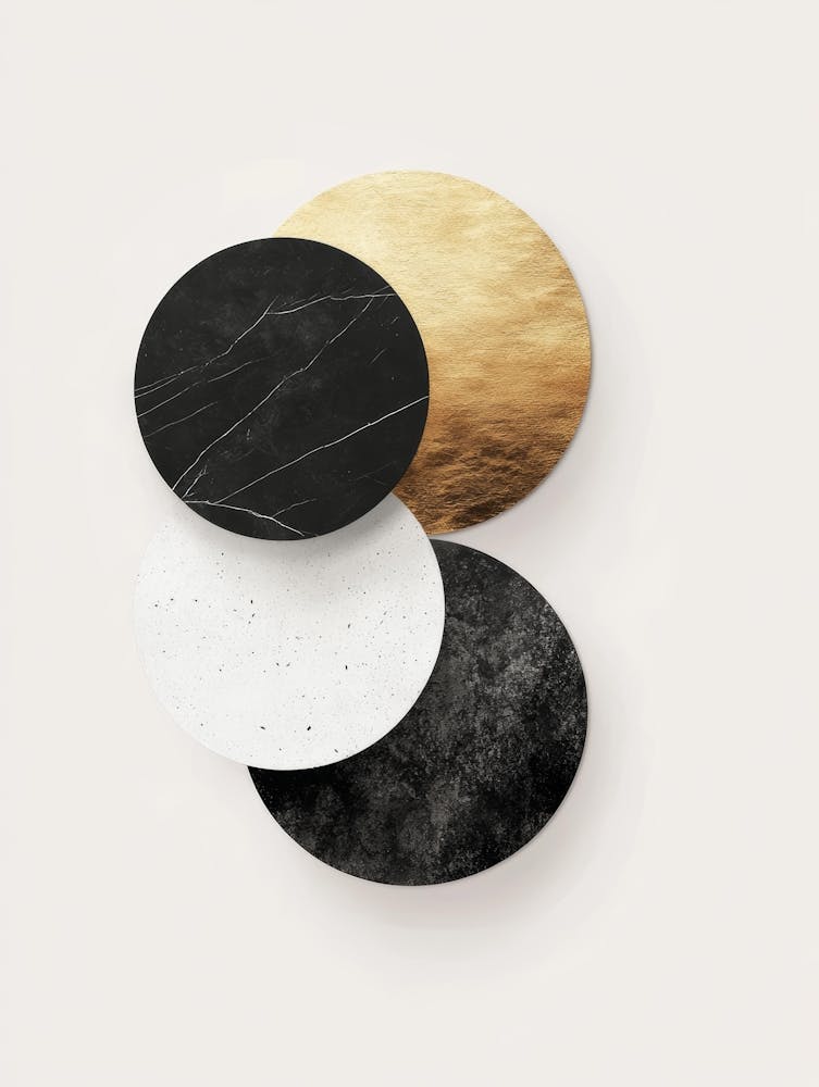 Black And Gold Marble Coasters