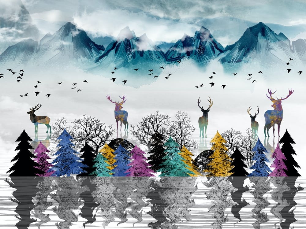 Deer In The Mountains