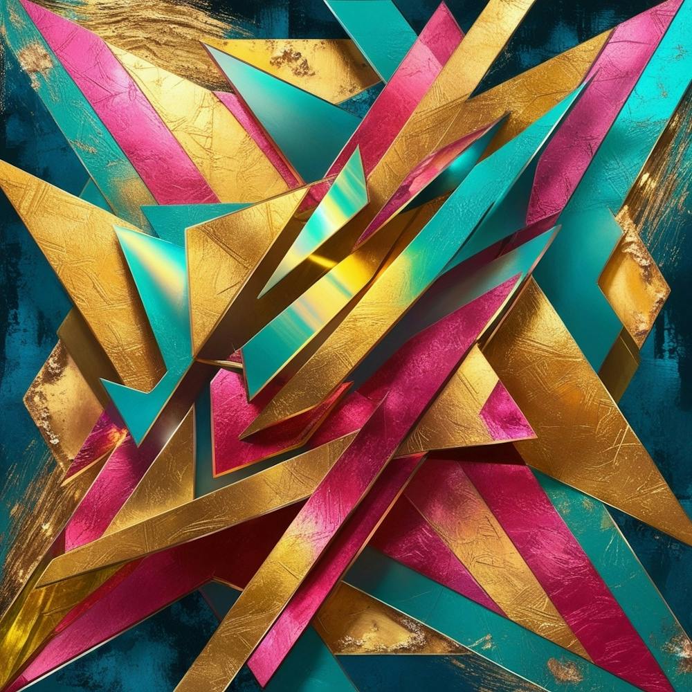 Abstract geometric Art painting