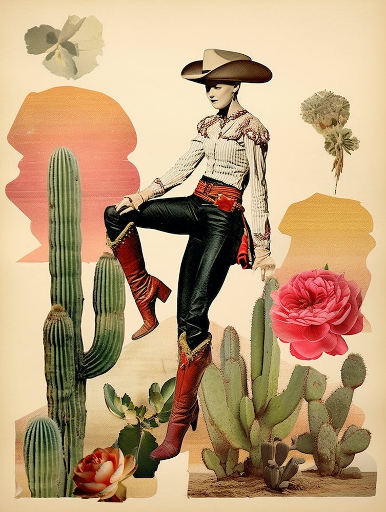 Collage Of Cowgirl Cactus 4