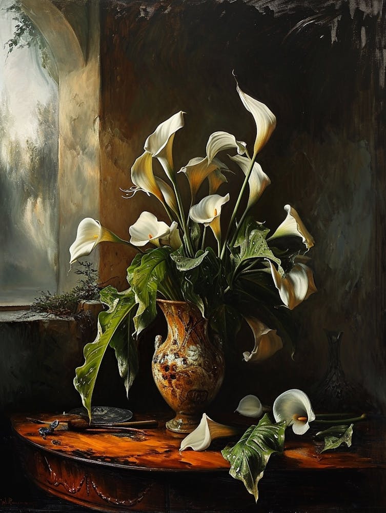 Baroque Floral Still Life Calla Lily 4