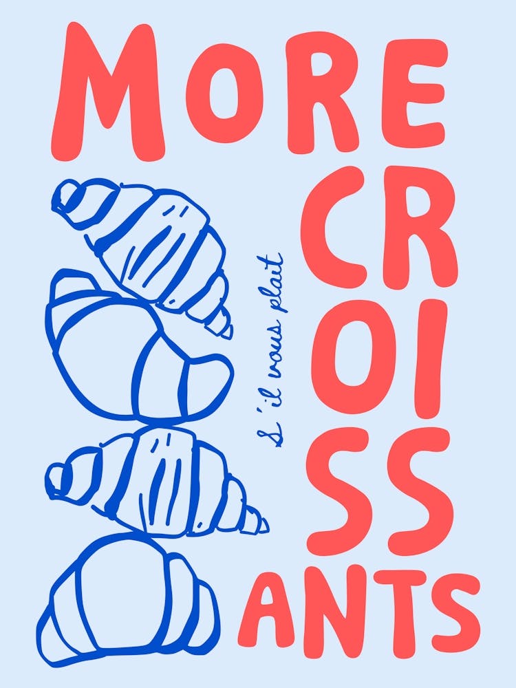 More croissants - light blue/red