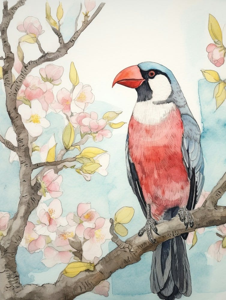 Animal de Conte de Fées Aquarelle Toucan 1