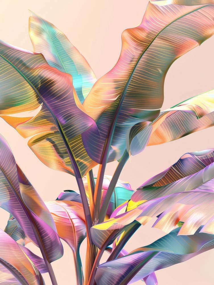 Rainbow Banana Leaf