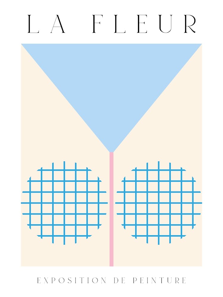 La Fleur Geometric Flowers Poster