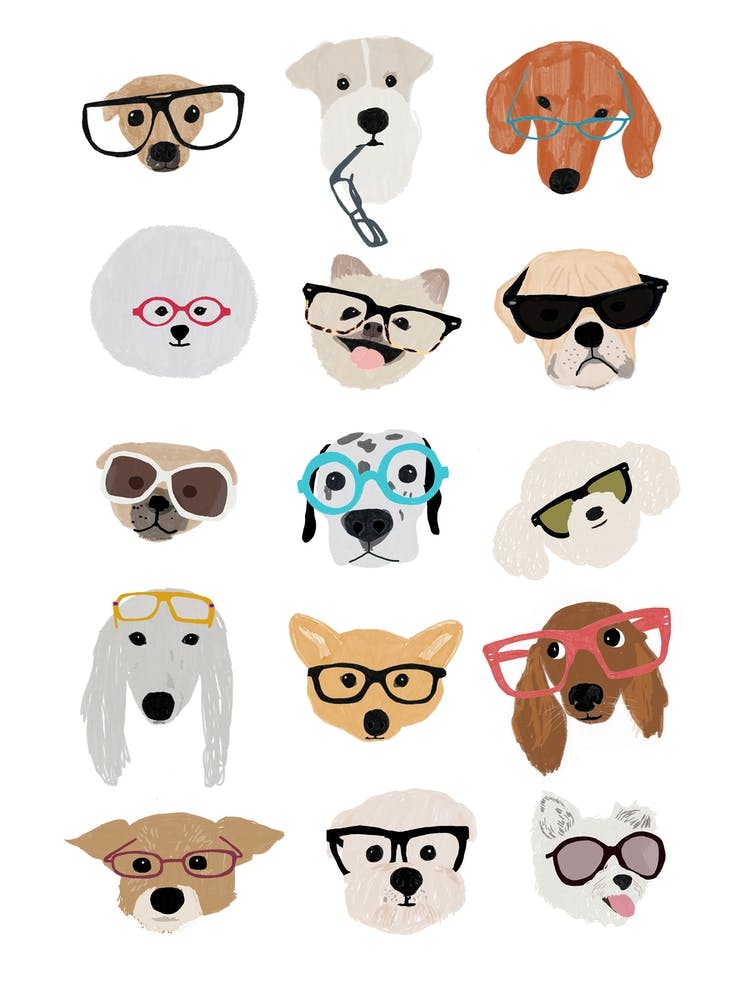 Chiens Avec Des Lunettes Chambre d'enfant