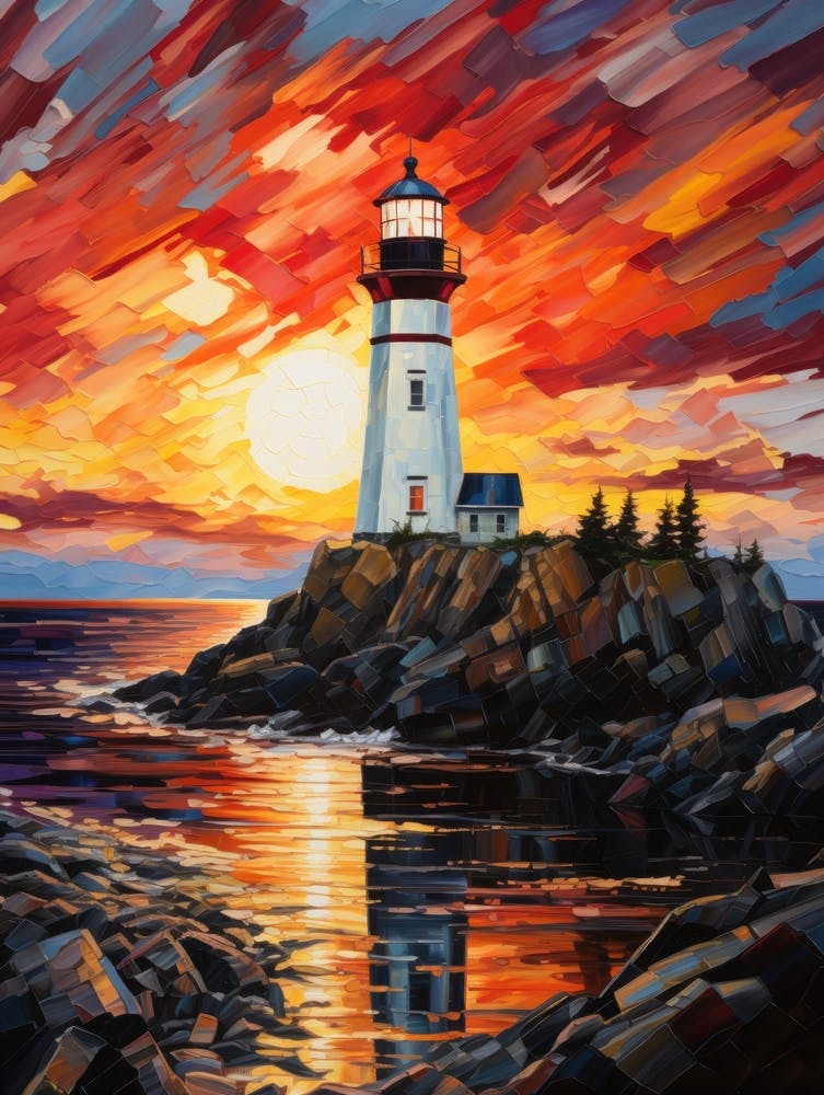 Lighthouse At Sunset 10