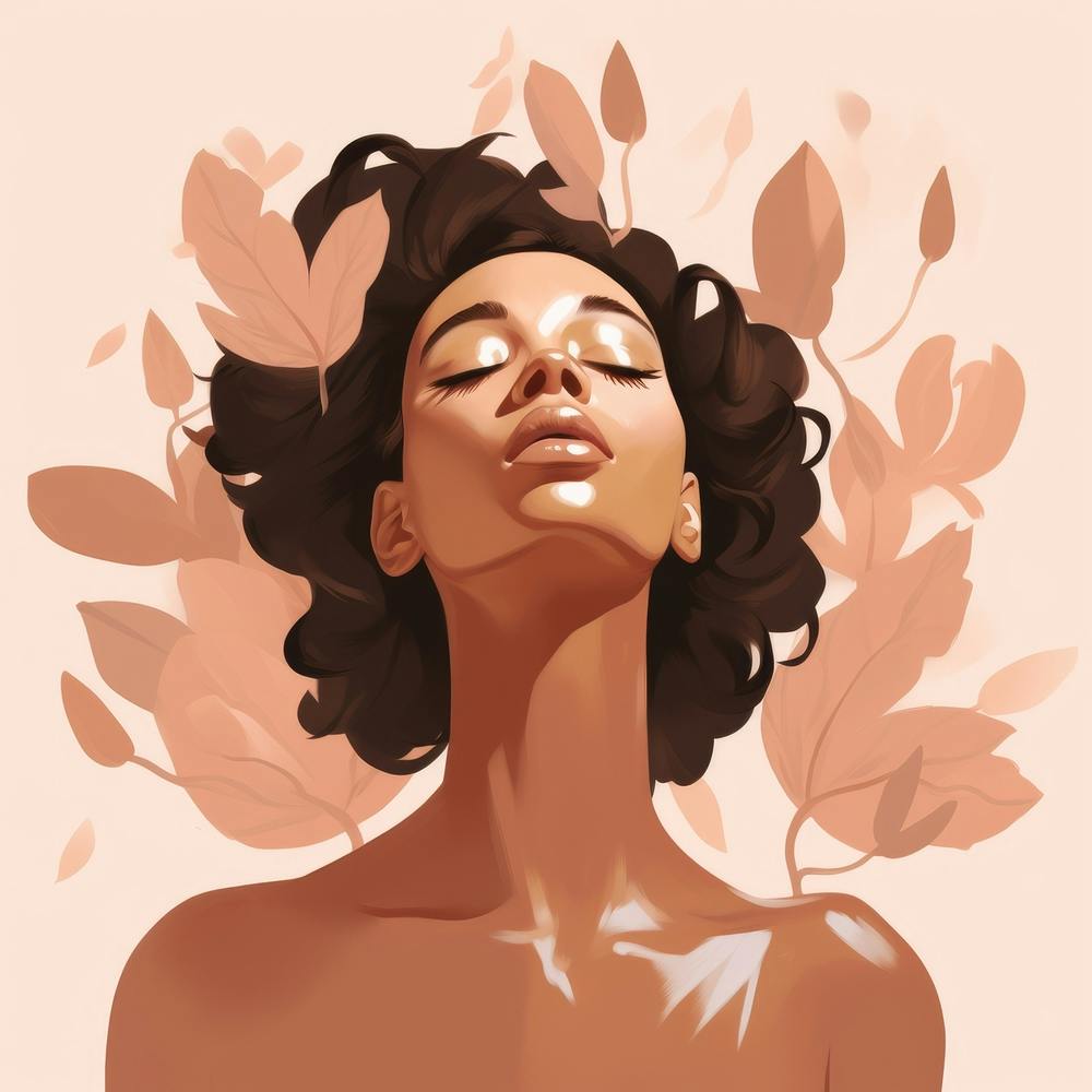 Of A Woman With Leaves