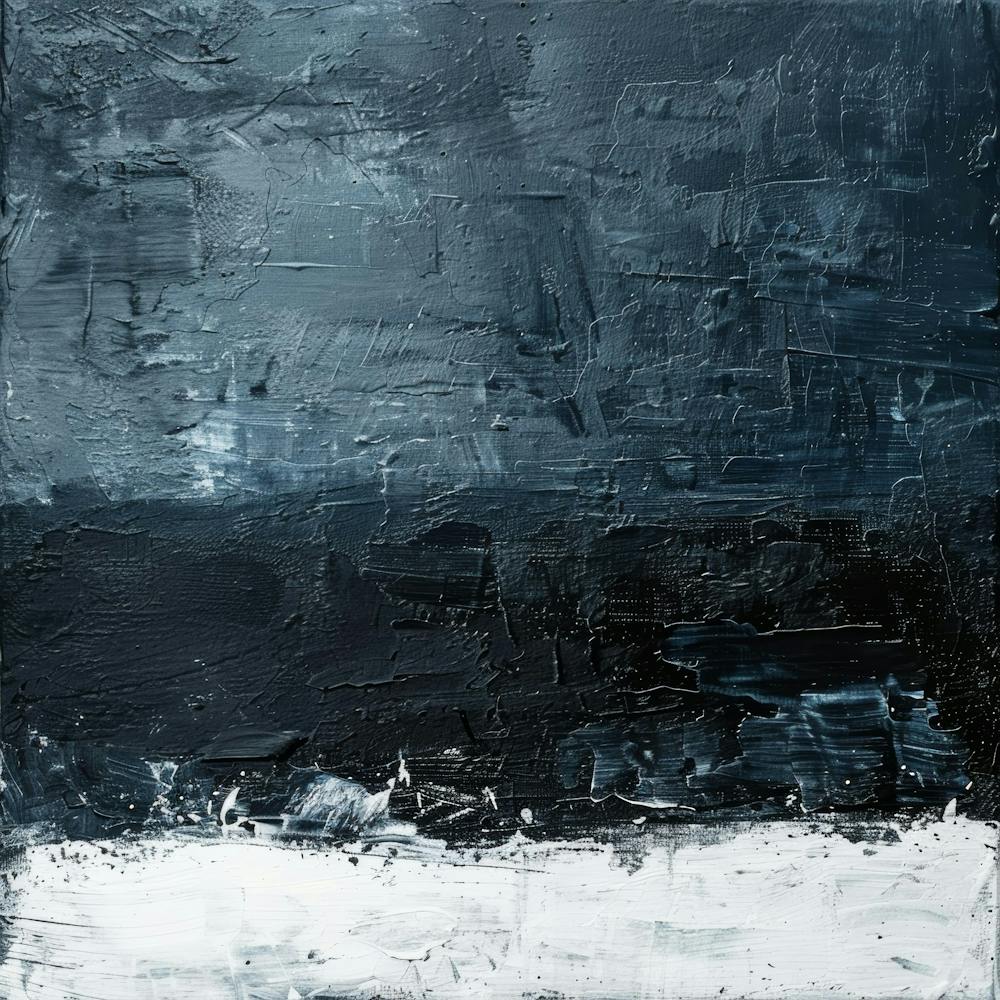 Black And White Abstract Painting 27