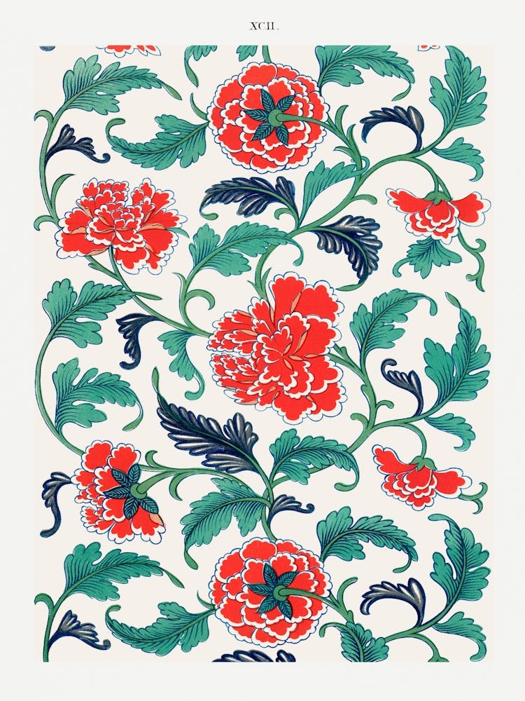 Rote und Blaue Blumen