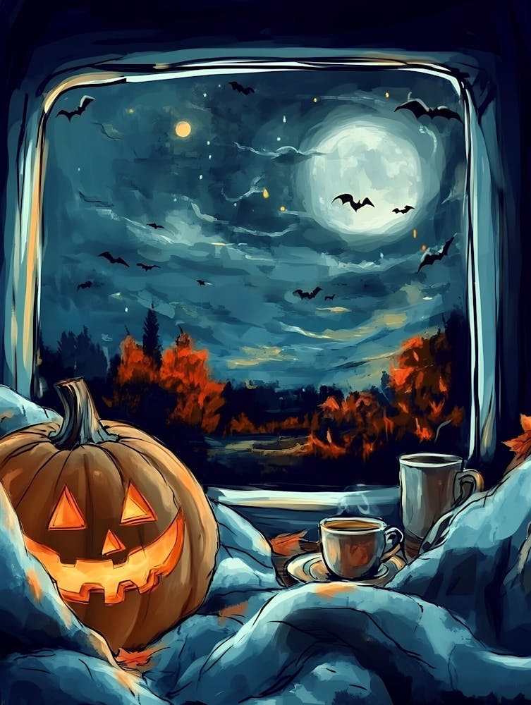 Halloween-Nacht-Gemälde