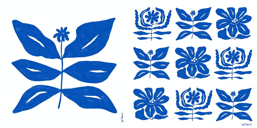 Blue Flower Collection 7