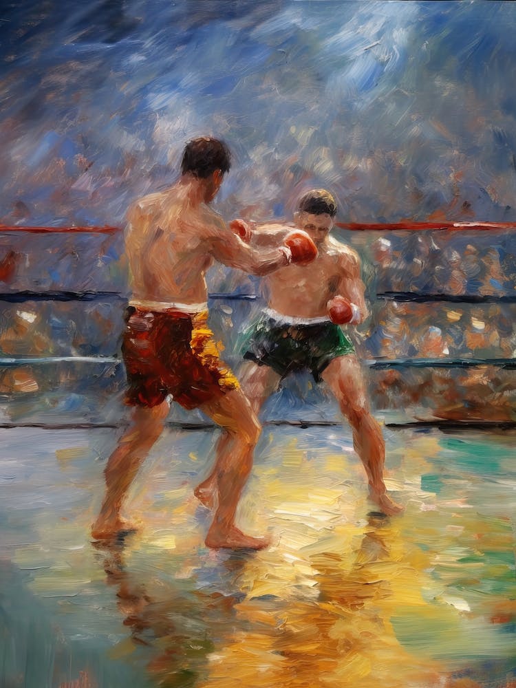 Boxing In The Style Of Monet 1