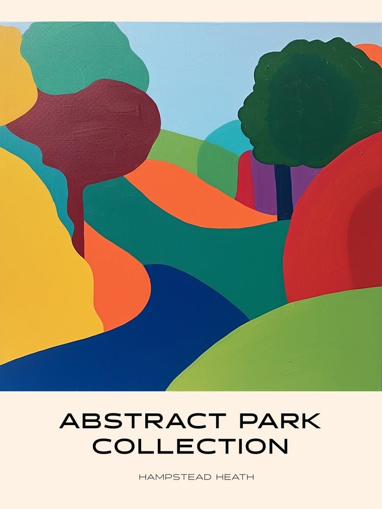 Abstract Park Collection Poster Hampstead Heath London 4