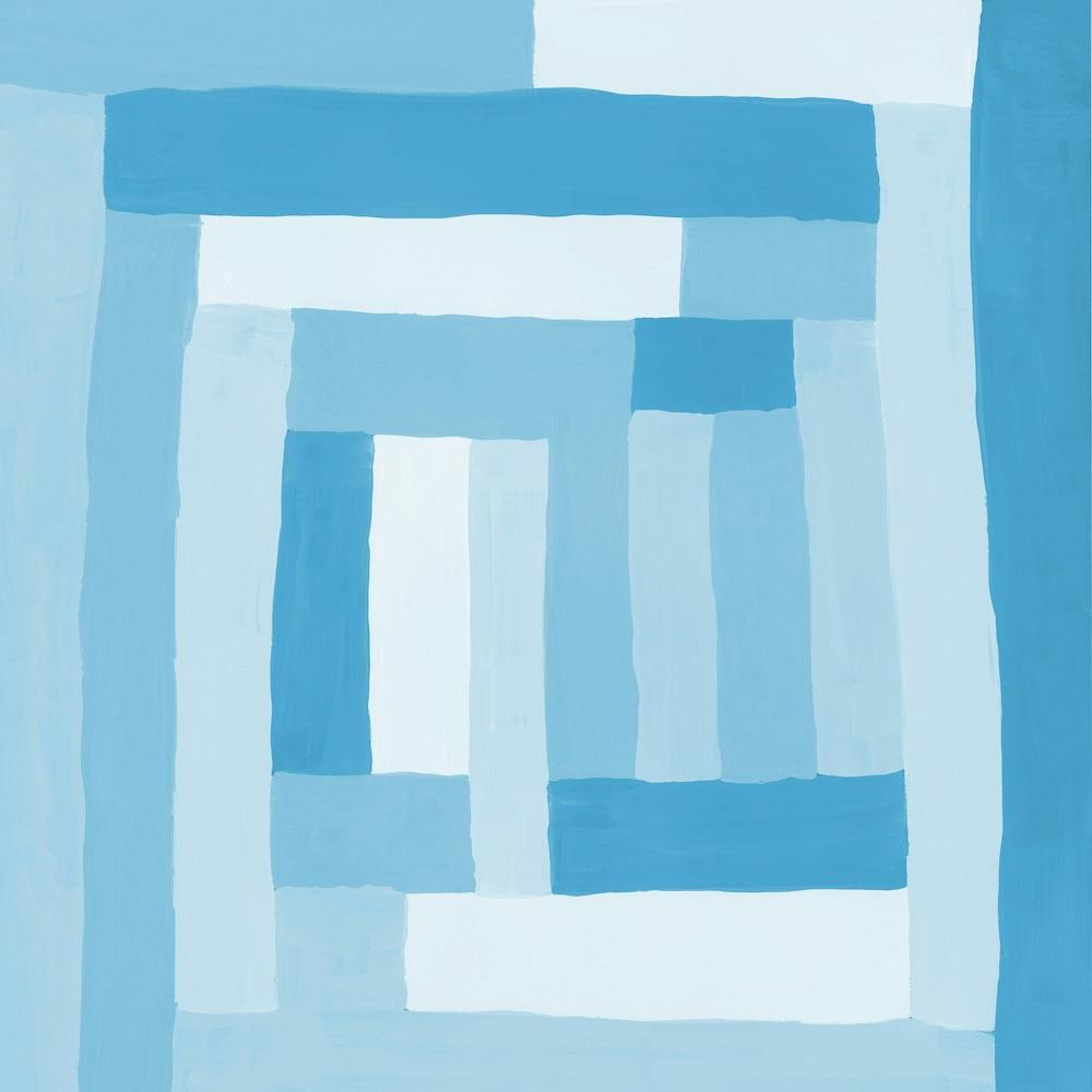 Painted Color Block Sprial In Mint