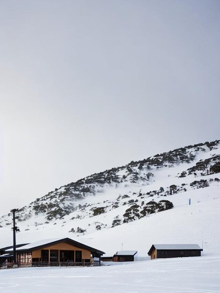Perisher, Australia Black And White Skiing Poster