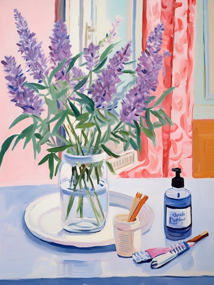 A Vase With Lavender, Flower Bouquet 2
