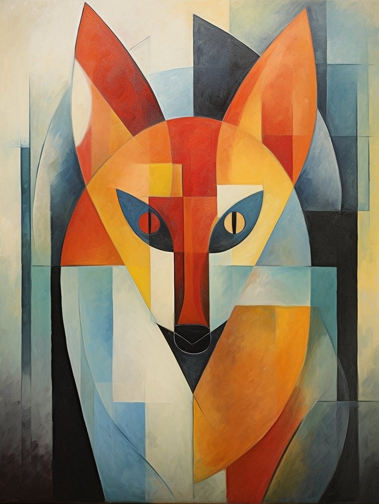 Fox Abstract Pop Art 1