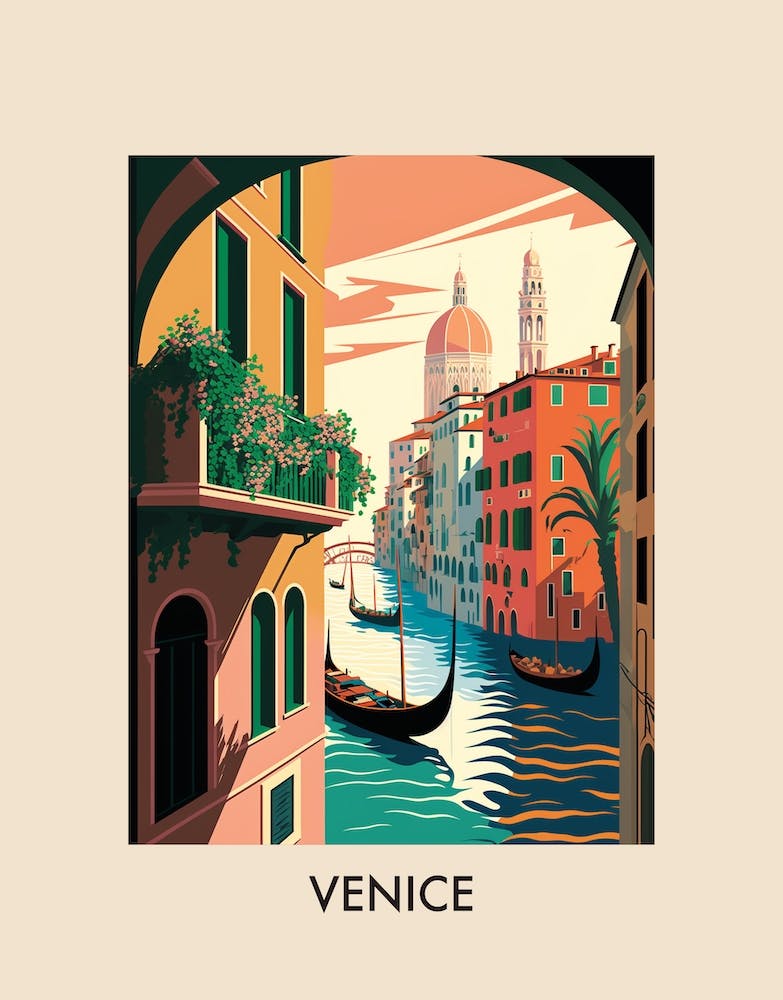 Venice Italy 1 Vintage Travel Poster