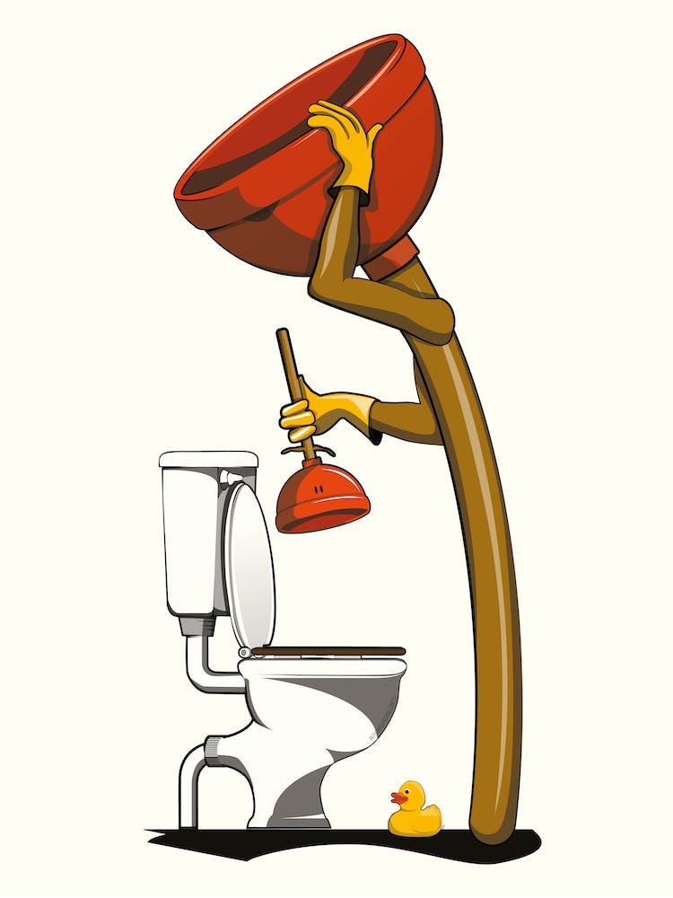 Toilet Plunger, Plunging