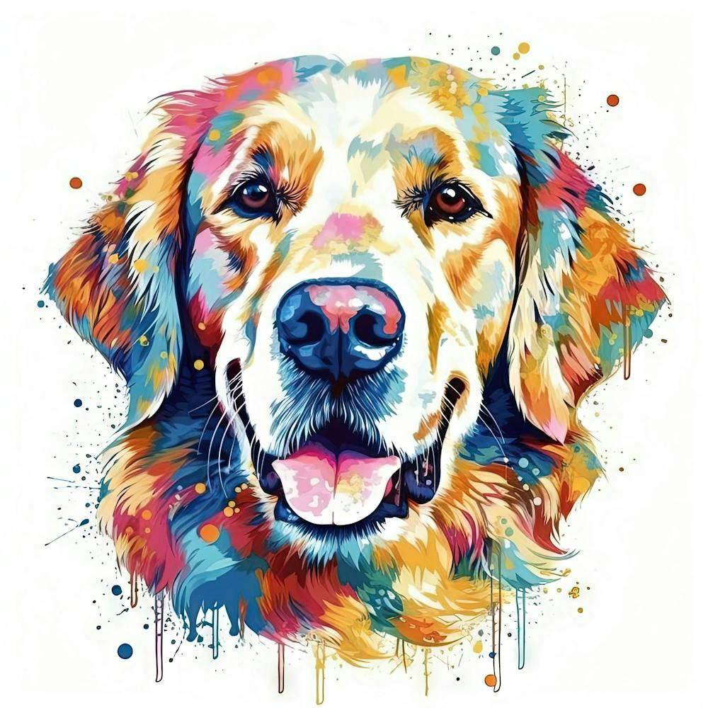 Golden Retriever Painting 7