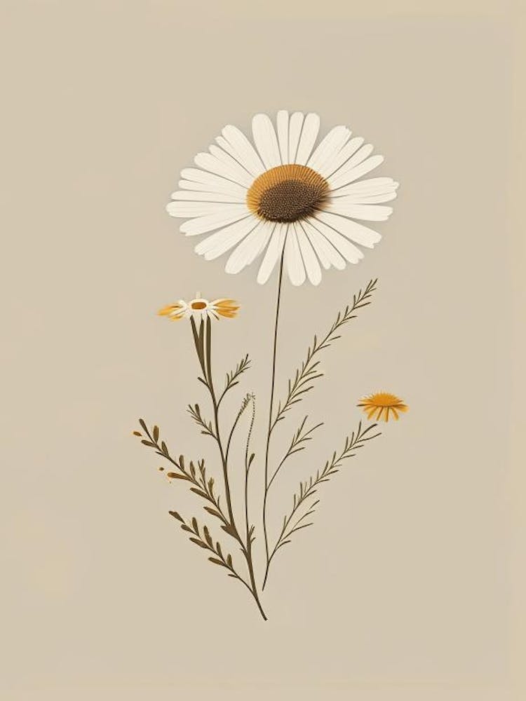 Chamomile Spices And Herbs Retro Minimal 3