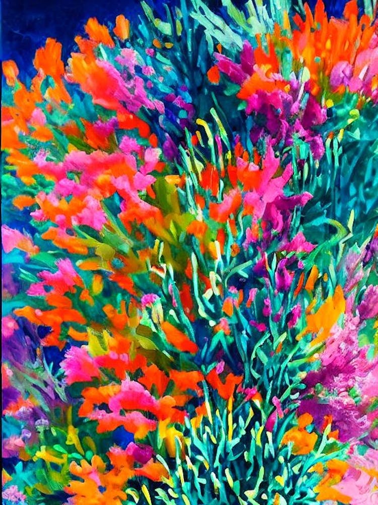 Acropora Nana Peinture Vibrante