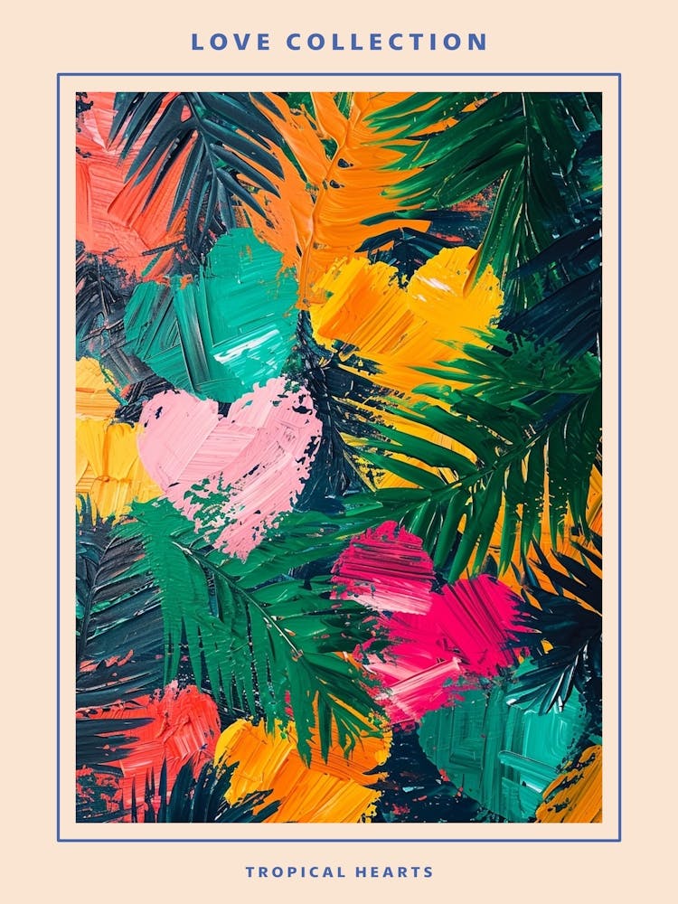 Heart Brushstrokes 3 Poster