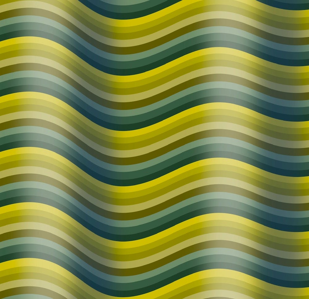 Abstract Wave Pattern Green