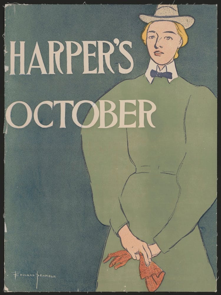 Woman Holding Gloves (1897), Edward Penfield