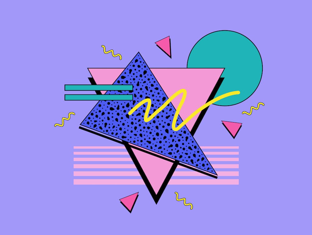 Memphis Pattern 80s Retro Style