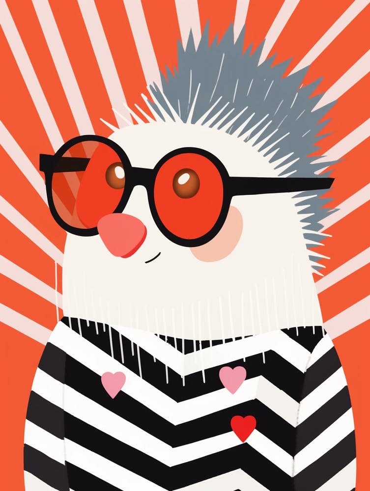 Little Porcupine 1 Wearing Sunglasses