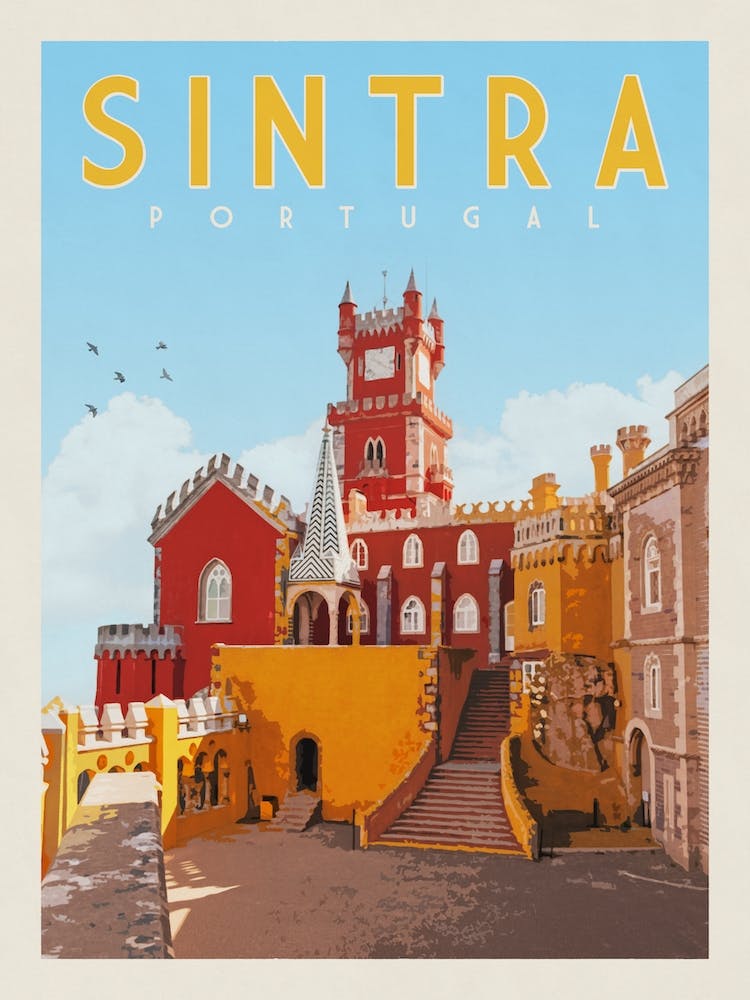 Sintra Portugal Travel Poster